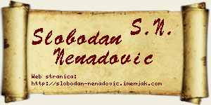 Slobodan Nenadović vizit kartica